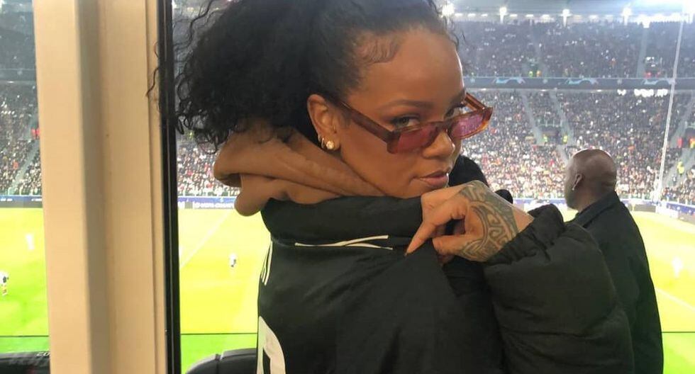 Rihanna alentó a la Juventus en su encuentro contra el Atlético de Madrid. (Foto: Instagram)