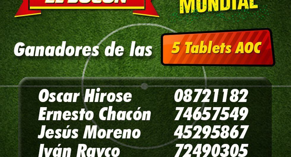 Estos son los ganadores que apostaron en Brasil 2014 con El Bocón