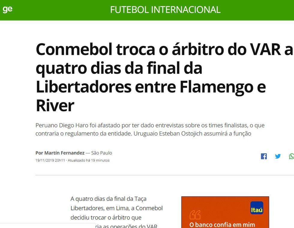 Diego Haro: la reacción de la prensa internacional tras ser retirado del VAR | FOTOS