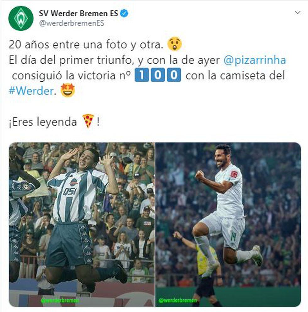 Claudio Pizarro empezó su primera etapa en Werder Bremen en 1999. (Foto: Werder Bremen)