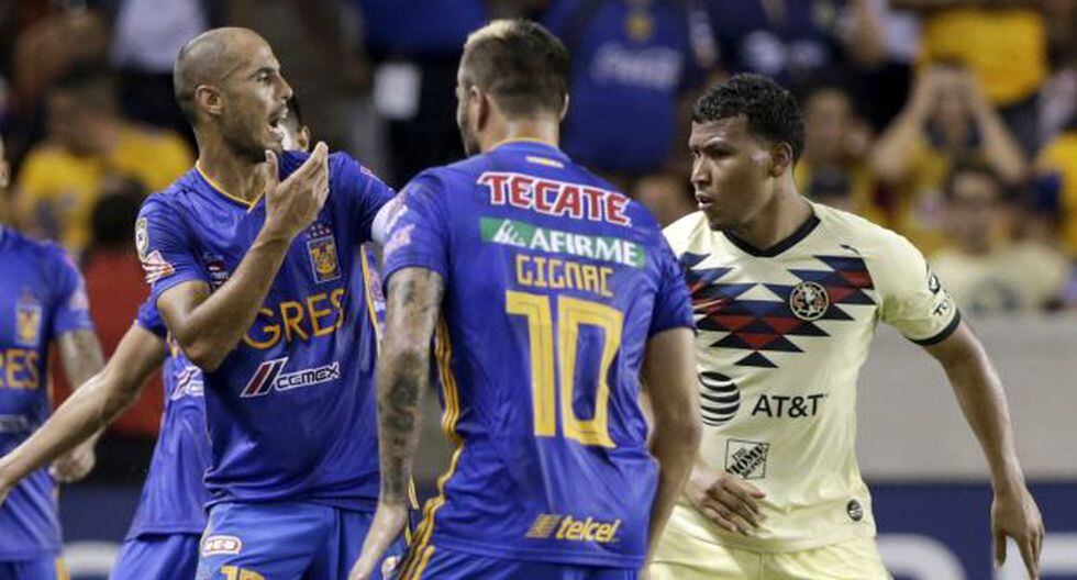 América vs. Tigres: chocan en el Estadio Azteca por el Torneo Apertura de Liga MX. (Foto: AFP)