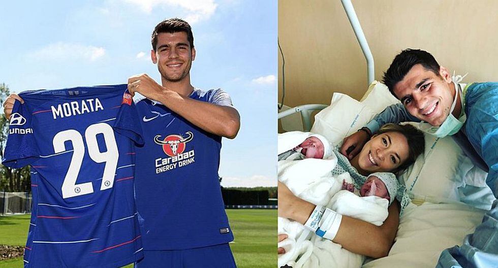 El gesto de Álvaro Morata con su nuevo dorsal en el Chelsea