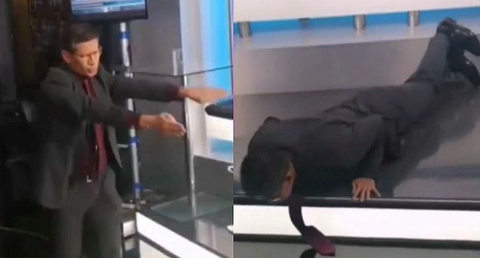 Erick Osores sufrió aparatosa caída previo a su programa en vivo | VIDEO